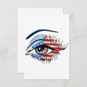 Amerikaanse vlag oog, Patriottische Sublimatie Cli Bedankkaart (Voorkant / Achterkant)