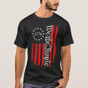 Amerikaanse vlag op 4 juli 1776 Wij T-shirt