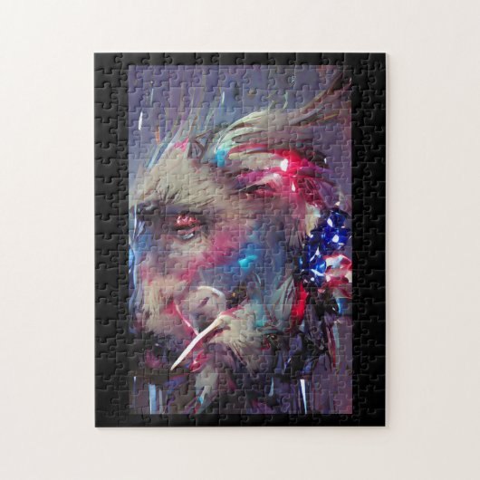 Amerikaanse vlag op 4 juli abstracte kunst legpuzzel (Verticaal)