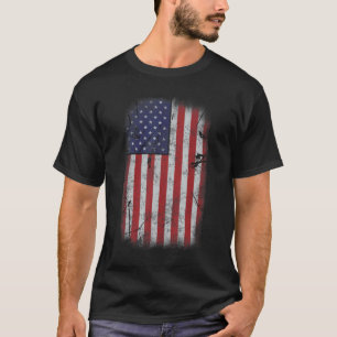 Amerikaanse vlag op 4 juli Amerikaanse Red Blue T-shirt