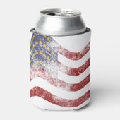 Amerikaanse vlag op 4 juli blikjeskoeler (Blikje Voorkant)