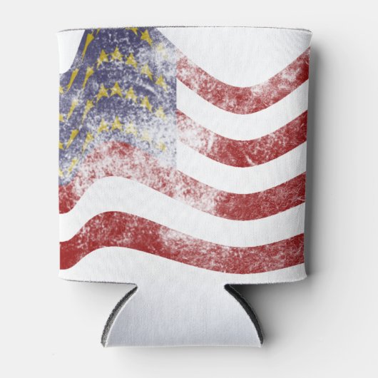 Amerikaanse vlag op 4 juli blikjeskoeler (Voorkant)