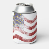Amerikaanse vlag op 4 juli blikjeskoeler (Blikje Achterkant)