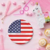 Amerikaanse vlag op 4 juli borden papierpartij papieren bordje (Feest)
