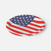Amerikaanse vlag op 4 juli borden papierpartij papieren bordje (Gekanteld)