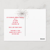 Amerikaanse vlag op 4 juli briefkaart (Achterkant)