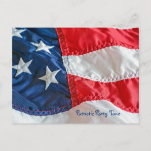 Amerikaanse vlag op 4 juli briefkaart