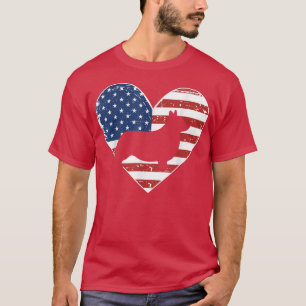 Amerikaanse vlag op 4 juli Corgi Dad Do T-shirt