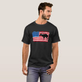 Amerikaanse vlag op 4 juli dierlijk Saola usa patr T-shirt (Voorkant volledig)