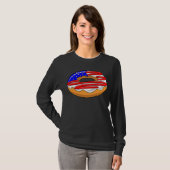 Amerikaanse vlag op 4 juli Donut T-shirt (Voorkant volledig)