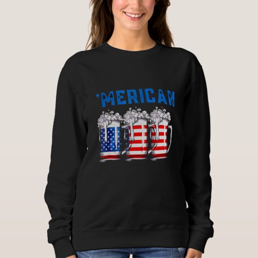 Amerikaanse vlag op 4 juli Drink ee Trui (Voorkant)