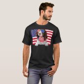 Amerikaanse vlag op 4 juli Engels Springer Spaniel T-shirt (Voorkant volledig)