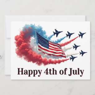 Amerikaanse vlag op 4 juli feestdagenkaart