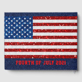 Amerikaanse vlag op 4 juli gastenboek (Achterkant)