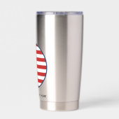 Amerikaanse vlag op 4 juli geïsoleerde drinkbeker (Achterkant)