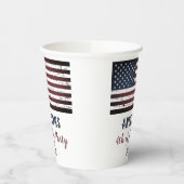 Amerikaanse vlag op 4 juli gepersonaliseerd Patrio Papieren Bekers (Links)