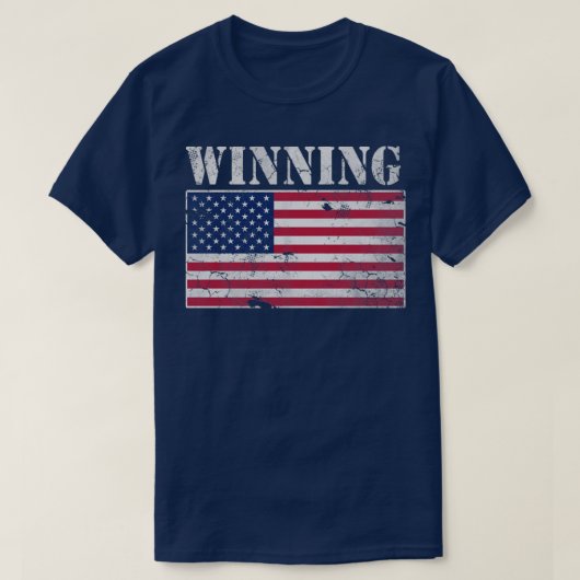 Amerikaanse vlag op 4 juli gewonnen t-shirt (Design voorkant)
