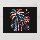 Amerikaanse vlag op 4 juli informatiekaartje (Achterkant)