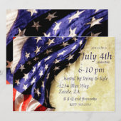 Amerikaanse vlag op 4 juli Kaart (Voorkant / Achterkant)