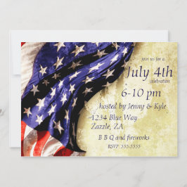 Amerikaanse vlag op 4 juli Kaart