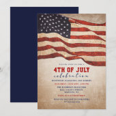 Amerikaanse vlag op 4 juli Kaart (Voorkant / Achterkant)