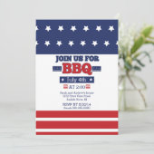 Amerikaanse vlag op 4 juli kaart (Staand voorkant)