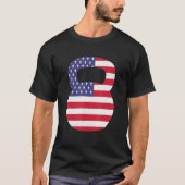 Amerikaanse vlag op 4 juli Kettlebell Gym Worko T-shirt (Voorkant)