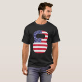 Amerikaanse vlag op 4 juli Kettlebell Gym Worko T-shirt (Voorkant volledig)