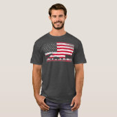 Amerikaanse vlag op 4 juli Koe kippaardenvarkens T-shirt (Voorkant volledig)
