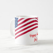 Amerikaanse vlag op 4 juli koffiemok (Voorkant links)