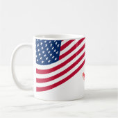 Amerikaanse vlag op 4 juli koffiemok (Links)