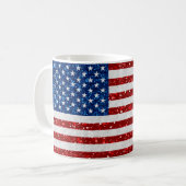 Amerikaanse vlag op 4 juli koffiemok (Voorkant links)