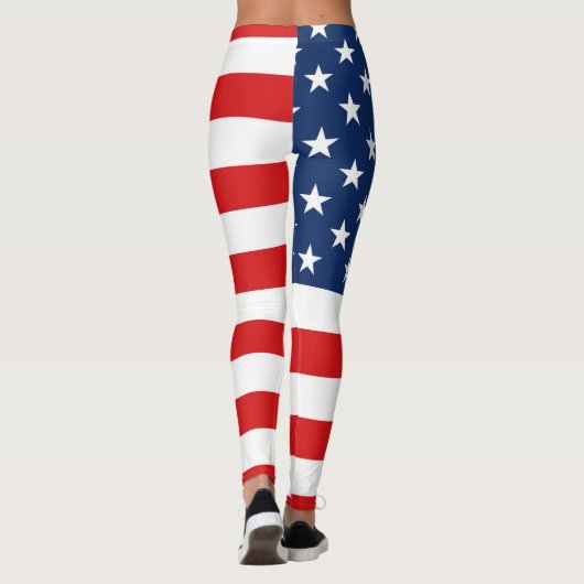 Amerikaanse vlag op 4 juli Leggings (Achterkant)