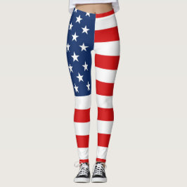 Amerikaanse vlag op 4 juli Leggings