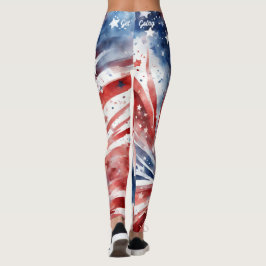 Amerikaanse vlag op 4 juli leggings