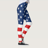 Amerikaanse vlag op 4 juli Leggings (Rechts)