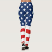 Amerikaanse vlag op 4 juli Leggings (Achterkant)