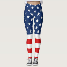 Amerikaanse vlag op 4 juli Leggings