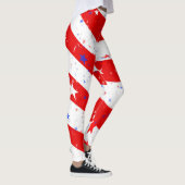 Amerikaanse vlag op 4 juli Leggings (Rechts)