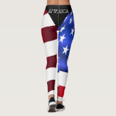 Amerikaanse vlag op 4 juli Leggings (Achterkant)