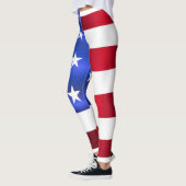 Amerikaanse vlag op 4 juli Leggings (Links)