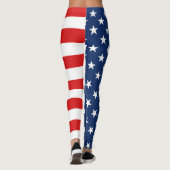 Amerikaanse vlag op 4 juli Leggings (Achterkant)