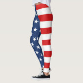 Amerikaanse vlag op 4 juli Leggings (Links)