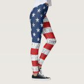 Amerikaanse vlag op 4 juli Leggings (Rechts)