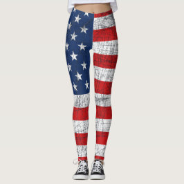 Amerikaanse vlag op 4 juli Leggings