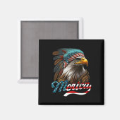 Amerikaanse vlag op 4 juli Merica Magneet (Voorkant / Achterkant)
