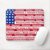 Amerikaanse vlag op 4 juli muismat (Met muis)