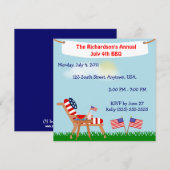 Amerikaanse vlag op 4 juli of herdenkingsdag BBQ Kaart (Voorkant / Achterkant)