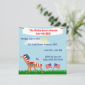 Amerikaanse vlag op 4 juli of herdenkingsdag BBQ Kaart (Staand voorkant)