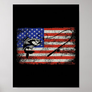 Amerikaanse vlag op 4 juli Onafhankelijkheidsdag G Poster